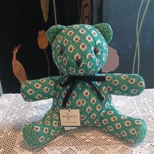 Vera Bradley Green Patterned Teddy Bear